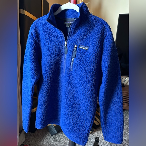 NWT Patagonia Retro Pile Fleece Half-Zip – Sold-Out Cobalt Blue, Size S - Picture 3 of 8
